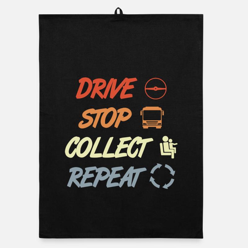 Driving, Stopping, Collecting, Repeating Organic dish towel