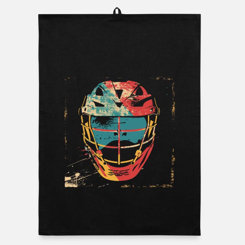 Oldschool Lacrosse Helm Organic Geschirrtuch