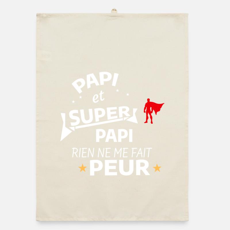 Superheld Humor Vaterschaft Geschenk Organic Geschirrtuch