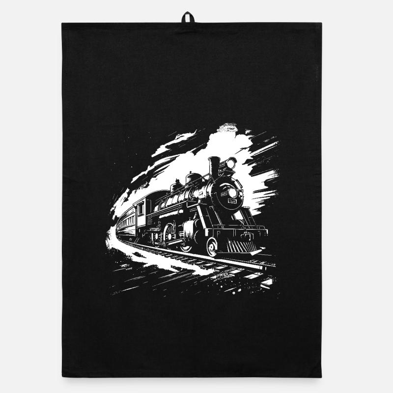 Railway Drawing Organic dish towel