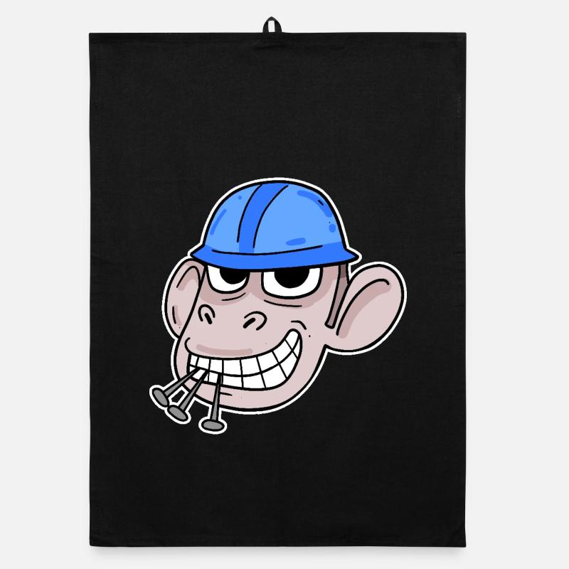 Singe Ouvrier du bâtiment de chantier Torchon bio
