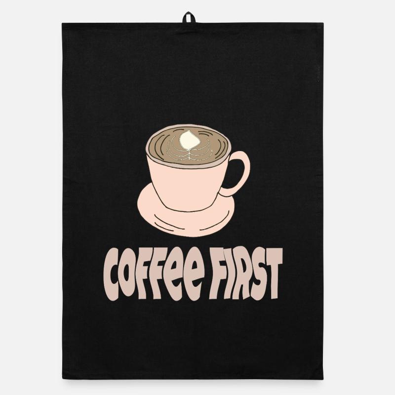 coffee first Organic dish towel