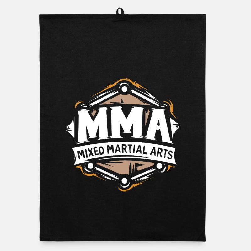 Logo MMA – Conception de combattant d’arts martiaux mixtes Torchon bio