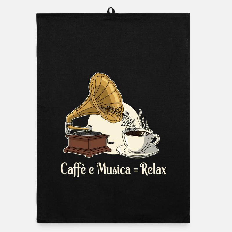Caffè e Musica = Se détendre Torchon bio