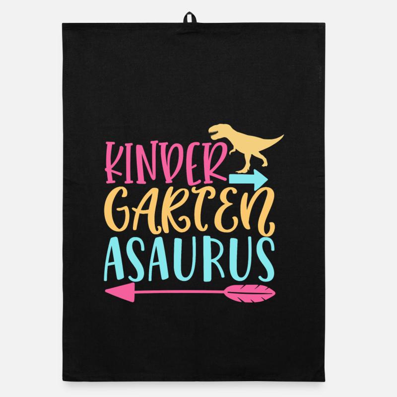 Kindergartenasaurus - Dinosaur Kindergarten Organic Geschirrtuch