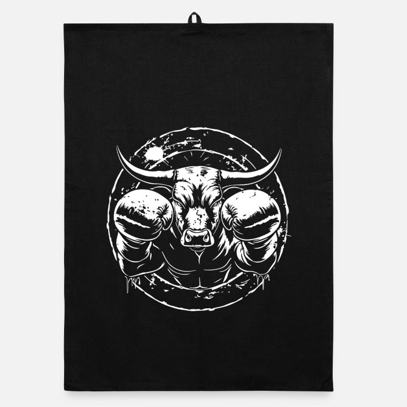 Bulle Stier Boxer Boxen MMA Organic Geschirrtuch