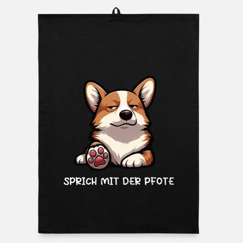 Parlez à la patte Corgi Corgi Welsh Corgi Torchon bio
