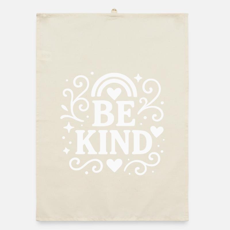 Be kind Statement mit Herzen Organic Geschirrtuch