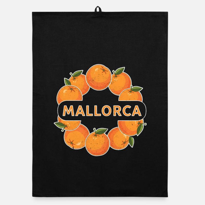 Mallorca Orangen Kreis Organic Geschirrtuch