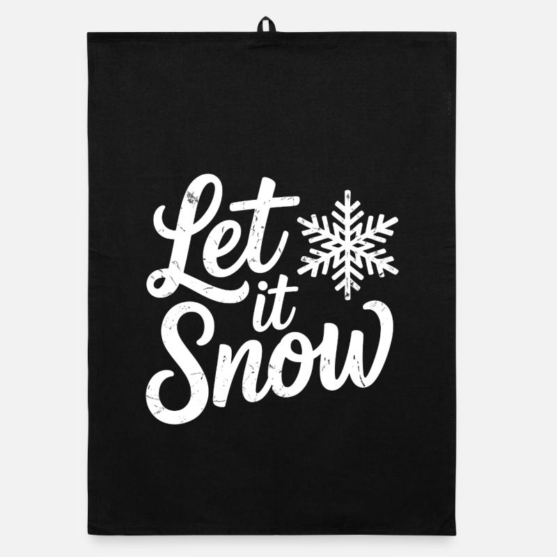Flocon de neige de Noël Let It Snow Torchon bio