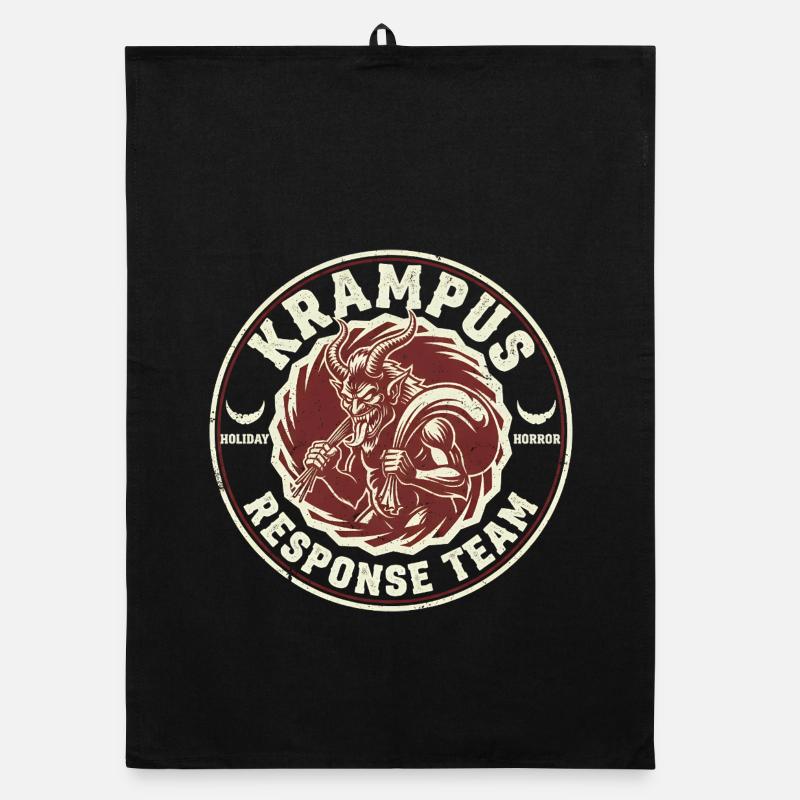 Krampus-Einsatzteam Lustiger Kryptid Krampus Organic Geschirrtuch