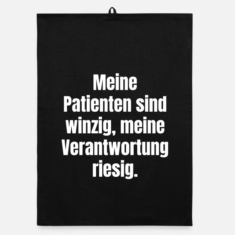 Tiny patients, big responsibility - Organic dish towel - black
