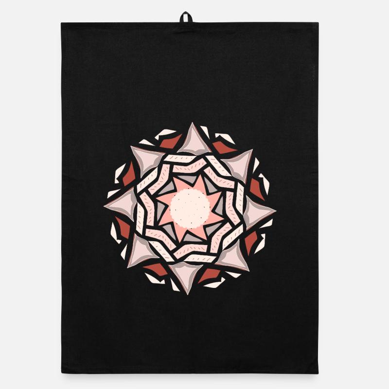 Rosa Mandala Sonne Geometrie Organic Geschirrtuch