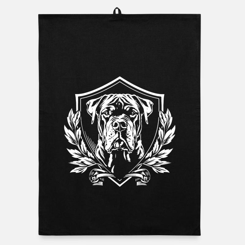 Blason : mastiff dans l’écu Torchon bio