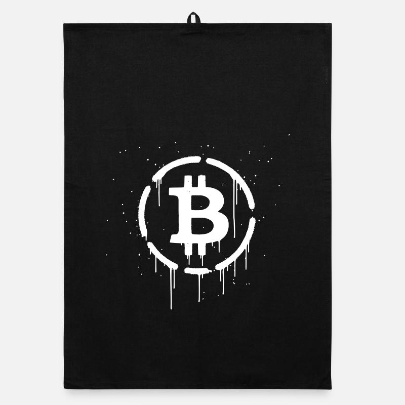 Bitcoin Logo Graffiti Crypto Organic dish towel