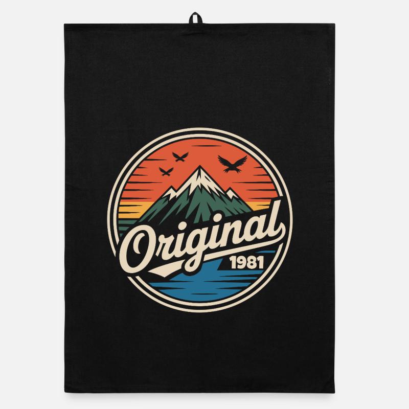 Original 1981 vintage retro 1981 birthday Organic dish towel