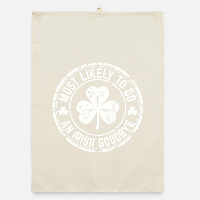 Am wahrscheinlichsten ein irisches Abschieds-Kleeblatt zu machen Organic Geschirrtuch