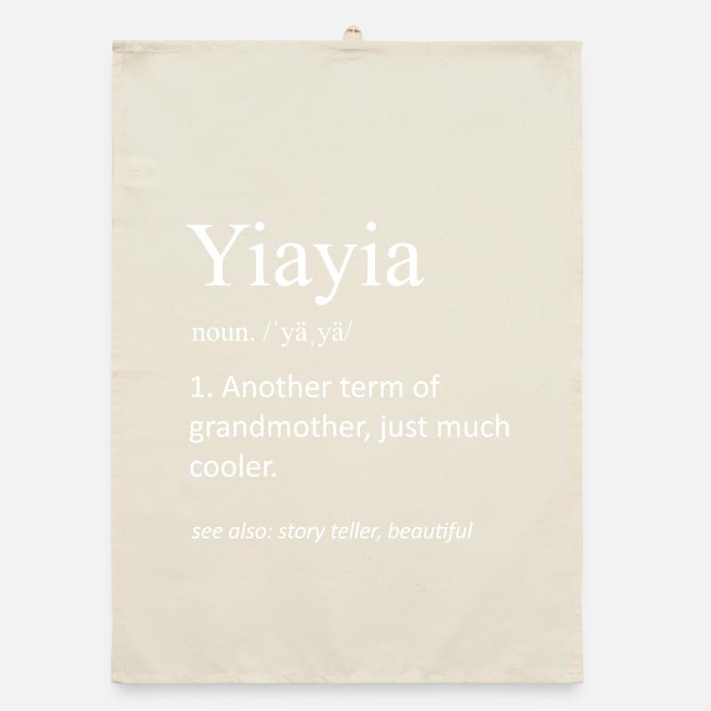 Yiayia Definition Substantiv Griechisch Großmutter Cooler Organic Geschirrtuch