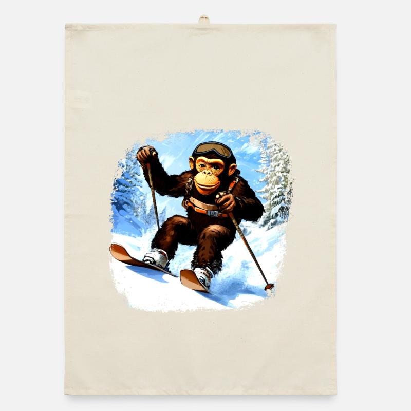 Monkey Ski Organic dish towel