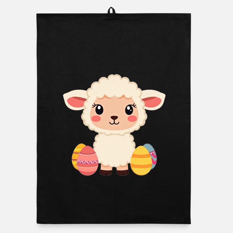 Schaf an Ostern  Organic Geschirrtuch