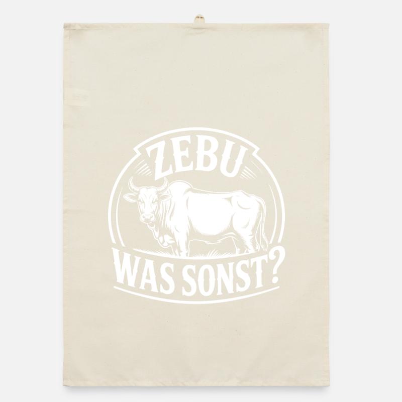 Zebu What else? Round badge Organic dish towel