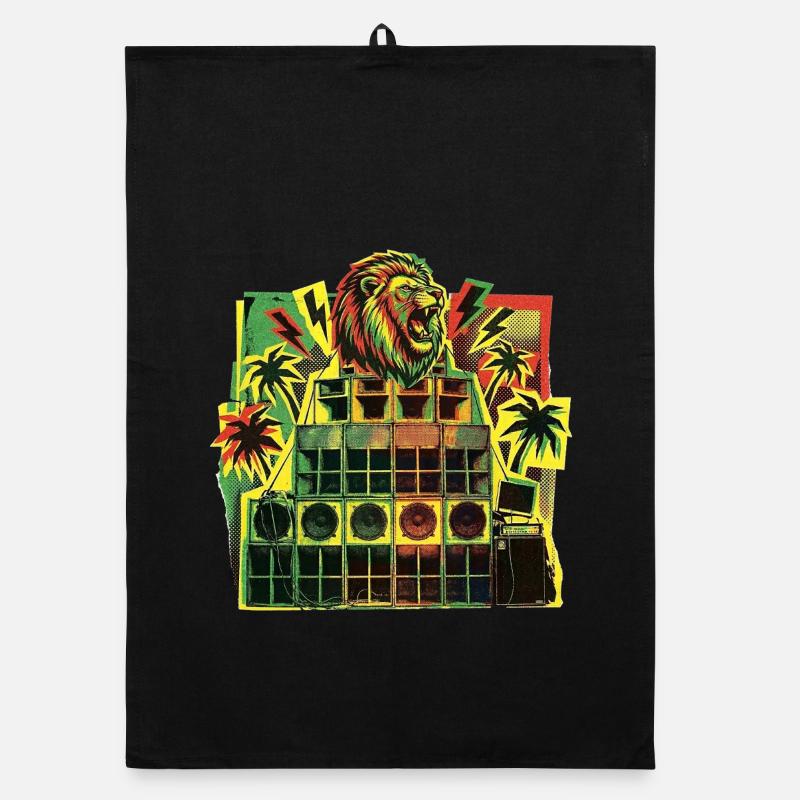 Jungle Dancehall Soundsystem Organic Geschirrtuch