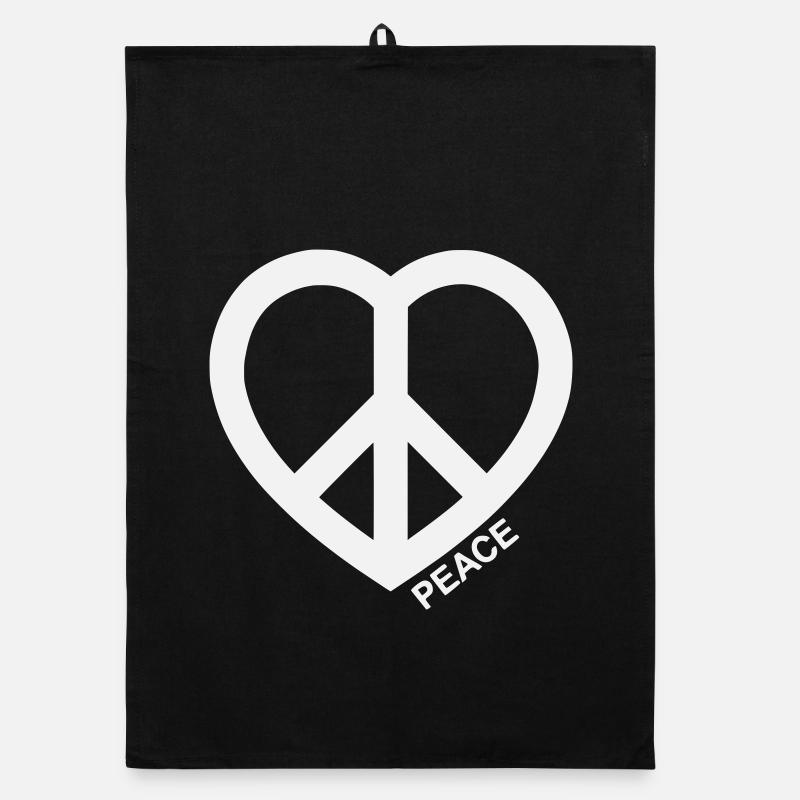 Symbole de la Paix du Cœur Torchon bio