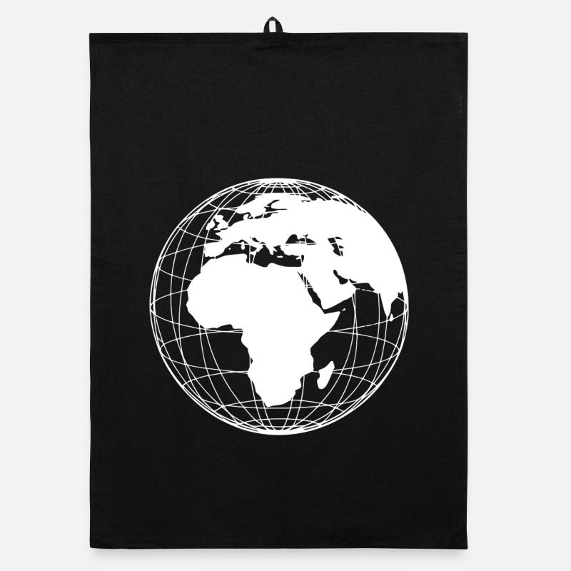 Globe Earth Modern Minimalist - Blanc Torchon bio