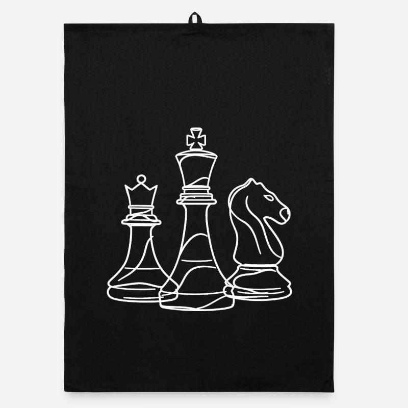 Cadeau de conception d’échecs pour hommes Torchon bio