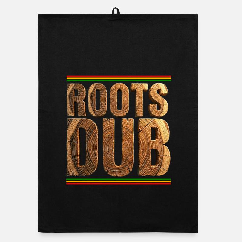 Roots Dub Reggae Holz Organic Geschirrtuch