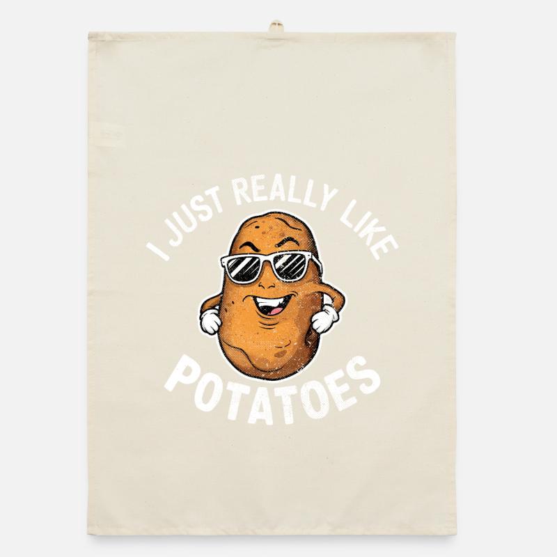 I Just Really Like Potatoes Funny Organic dish towel
