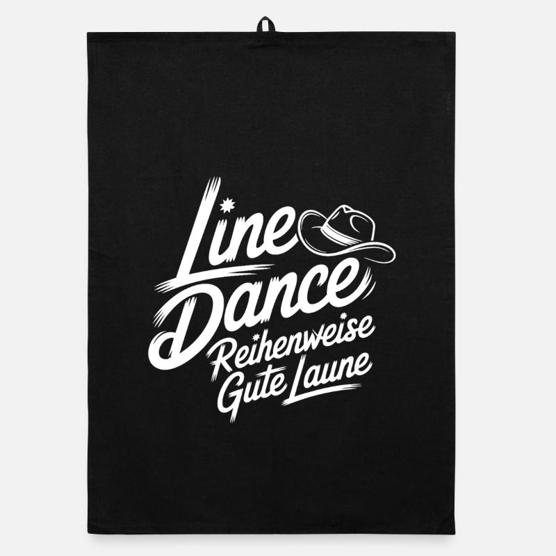 Line Dance Good Mood Organic dish towel