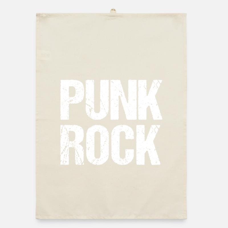 Punkrock Distressed Typografie Organic Geschirrtuch