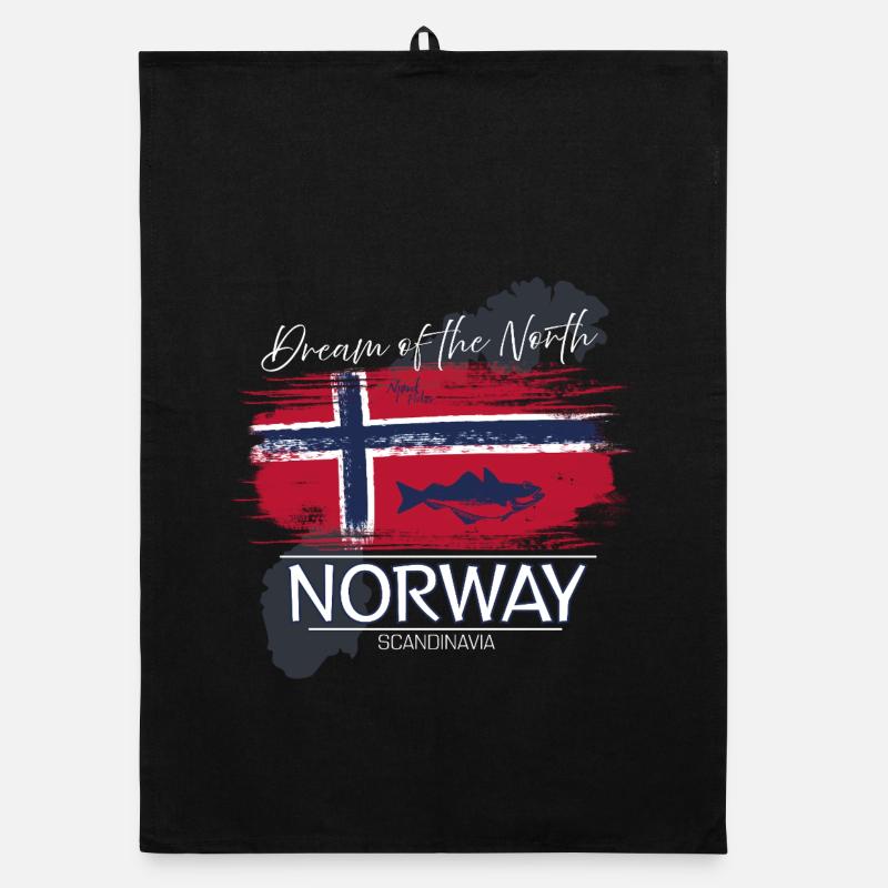 Poisson du drapeau de la Norvège de rêve Torchon bio