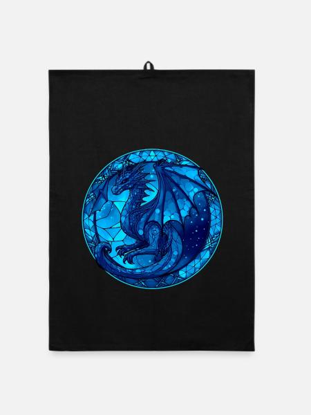 Blue Dragon - Organic Geschirrtuch - Schwarz