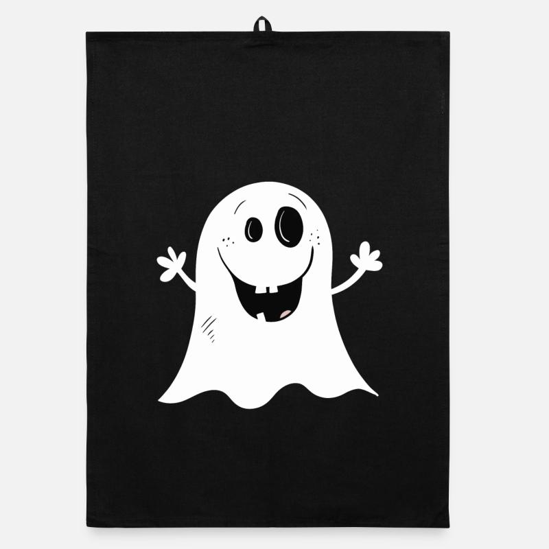 Cooles Kleines Gespenst I Halloween Organic Geschirrtuch