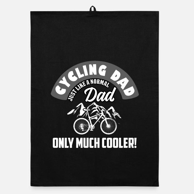 Cyclist dad much cooler Organic dish towel
