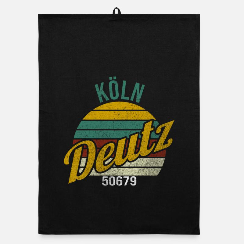 Kölsche Veedel - Köln-Deutz Organic Geschirrtuch