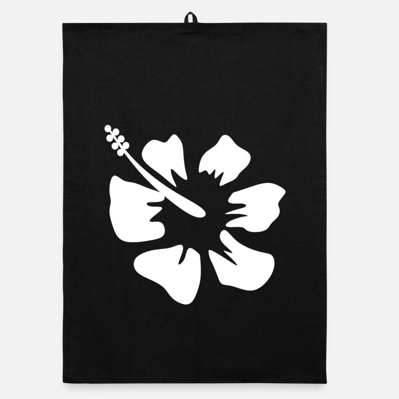 Fleur Blanche Fleur Blanche Fleurs Hibiscus Blanc Torchon bio