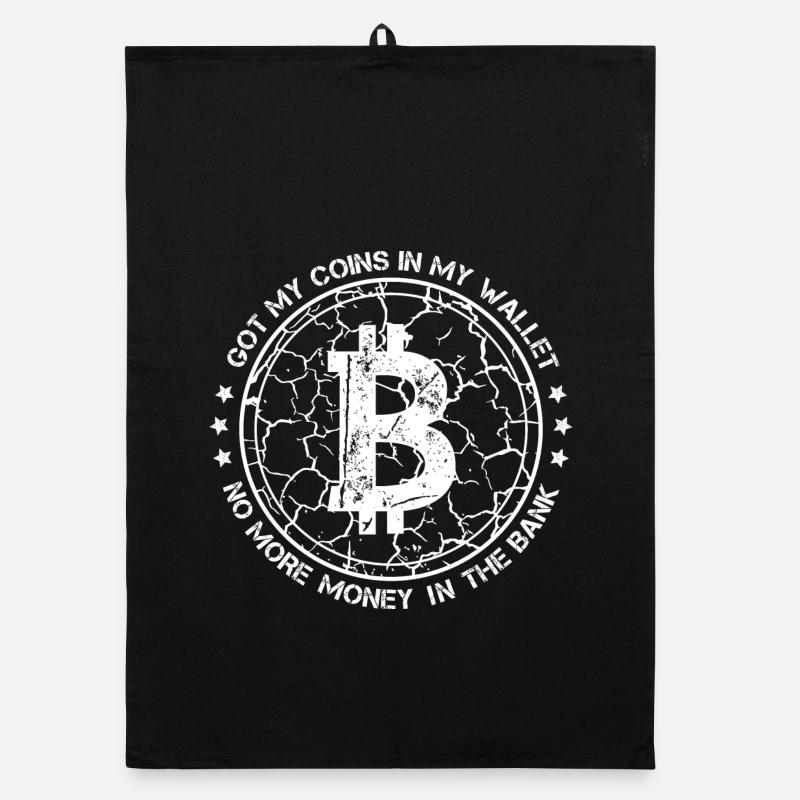 Bitcoin BTC Crypto Crypto funny cool saying Organic dish towel