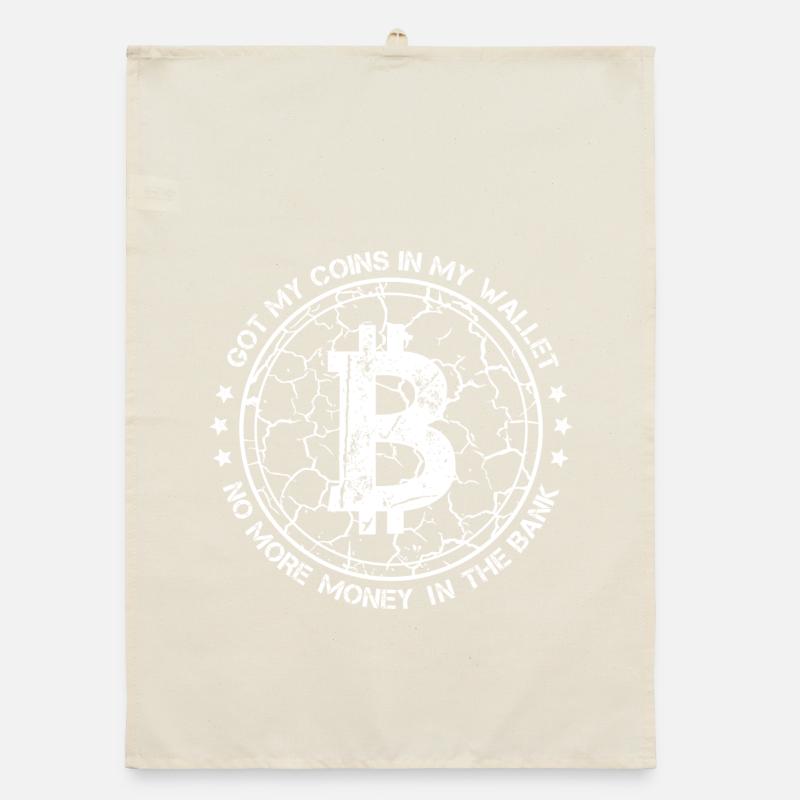 Bitcoin BTC Crypto Crypto funny cool saying Organic dish towel