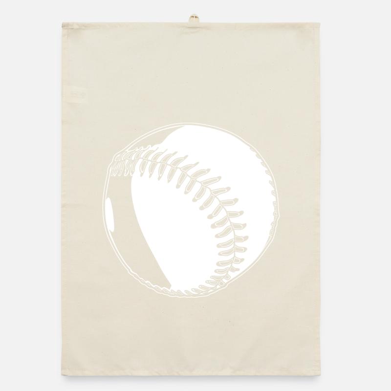 Baseball sketch Organic dish towel