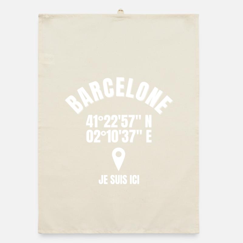 Barcelone, Espagne, je suis espagnol Torchon bio
