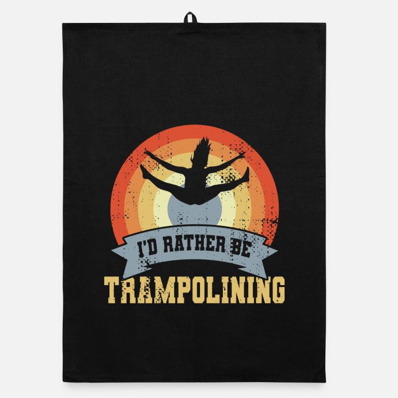 Trampolin Spruch Organic Geschirrtuch