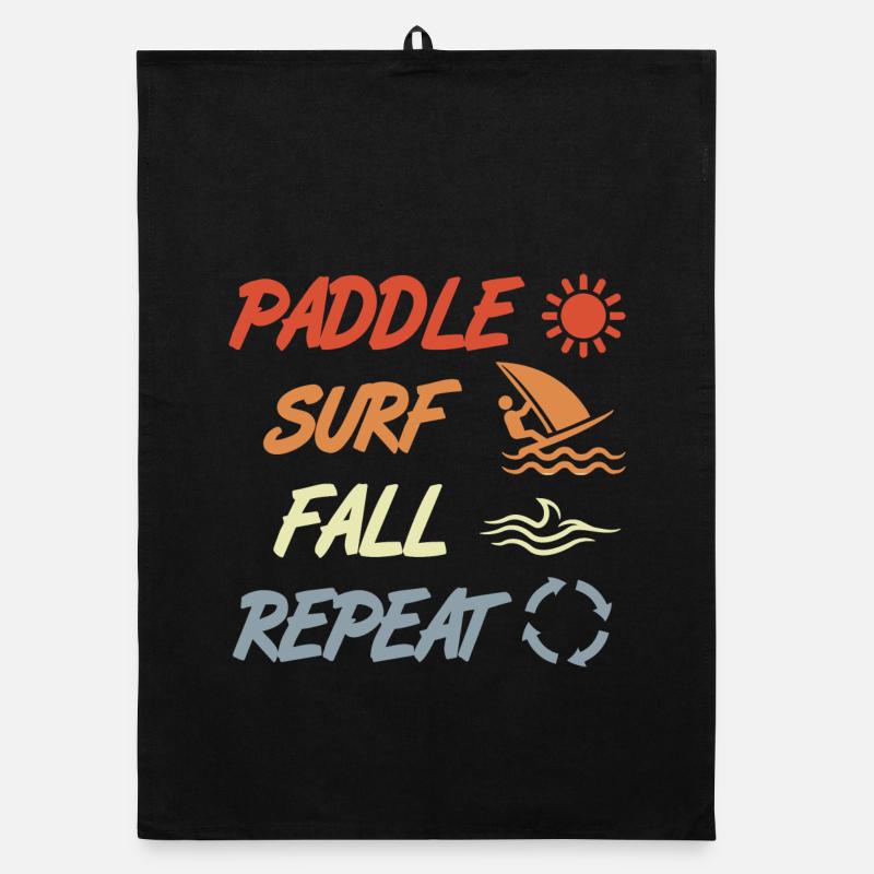 pagayer, surfer, tomber, répéter Torchon bio