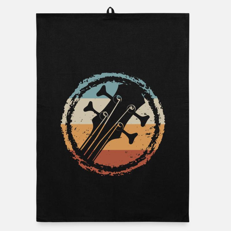 Sunset Guitar Circle Organic Geschirrtuch