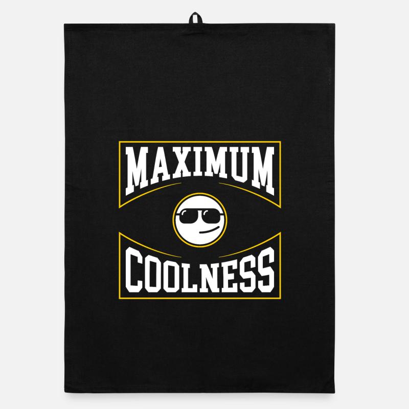 Maximum Coolness Retro Emoticon Design Organic dish towel