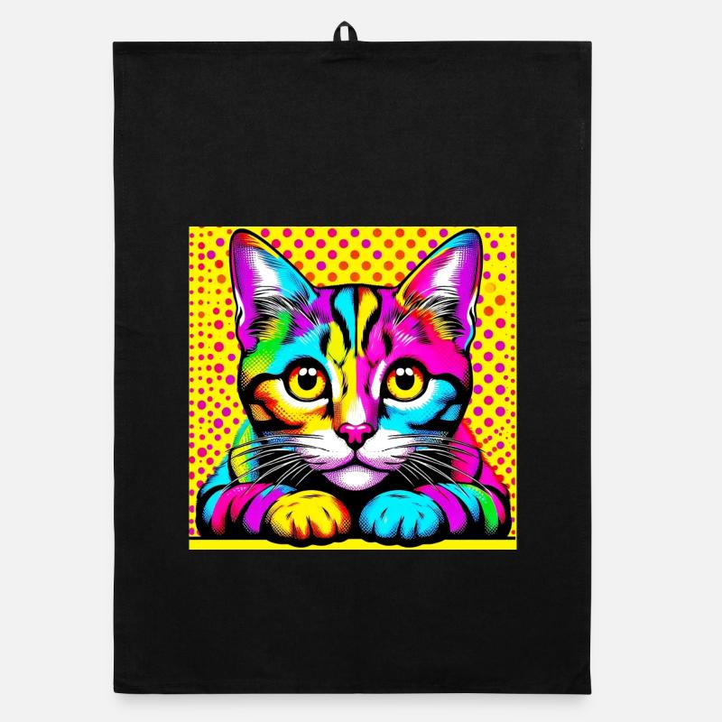 Chat Pop Art Torchon bio