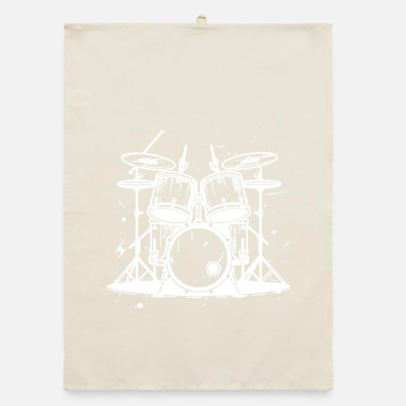 Drum Graphics Organic dish towel