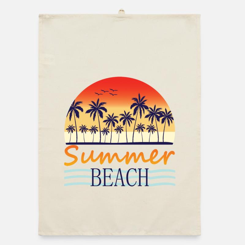 Summer Beach Organic dish towel